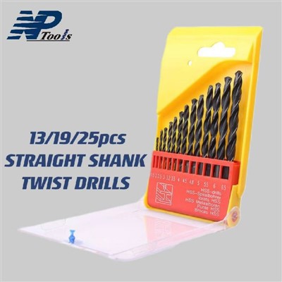 13/19/25pcs Straight Shank Twist Drill with Plastic Box 13/19/25pcs Straight Shank Twist Drill with Plastic Box